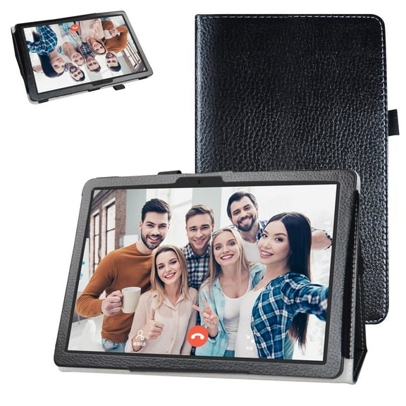 Labanema 10.1" Vankyo MatrixPad Z4 10 inch Tablet Case, PU Leather Folio Stand Protective Case, Cover for 10.1" Vankyo MatrixPad Z4 10 inch Tablet (Black)
