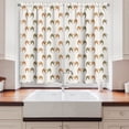 thumbnail image 2 of Ambesonne Fantasy Kitchen Curtains, Dragons Silhouettes Art, 55"x39", Dark Khaki Persian Orange, 2 of 3