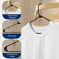 thumbnail image 5 of SereneLife 30 Pieces Plastic Hangers - Space Saving, Heavy Duty, Slim, Clothes Hanger Set, Ideal for Laundy/Daily Use, Can Hold Up to 5.5 Lbs. for Coats, Jackets, Pants & Dress (Black), 5 of 7