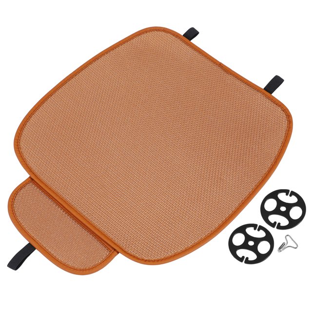 Coche Delantero Asiento Cojín Marrón Transpirable PU Cuero Asiento Almohadilla