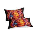 thumbnail image 3 of YJHDM Flame Basketball Bedding Set 3D Sports Duvet Cover Pillow Case 2/3pcs for Athlete Teens Men, 3 of 5