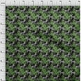 thumbnail image 4 of oneOone Cotton Flex Green Fabric Tropical Abstract Leaf With Animal Sewing Material Print Fabric By The Yard 40 Inch Wide, 4 of 4