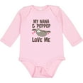 thumbnail image 3 of Inktastic Nana and Poppop Love Me Girls Long Sleeve Baby Bodysuit, 3 of 5