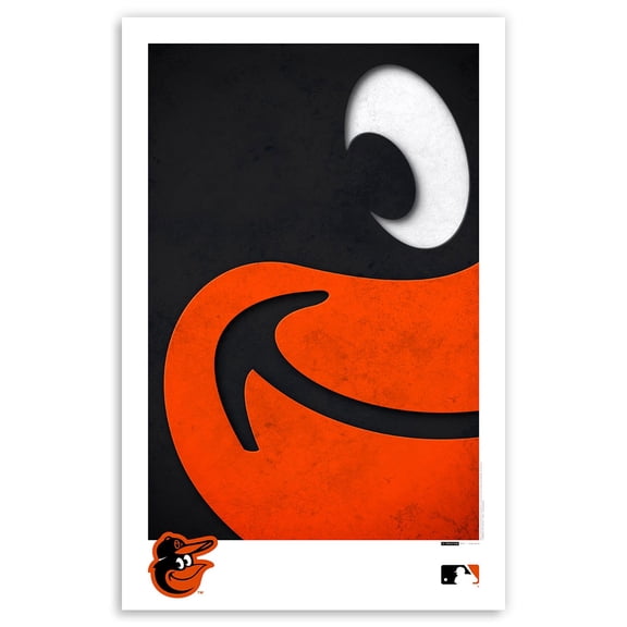 Baltimore Orioles 11'' x 17'' Minimalist Team Logo Art Poster