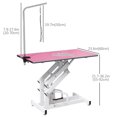 thumbnail image 3 of PawHut Table de Toilettage pour Chiens Réglable en Hauteur Rose, 3 of 10