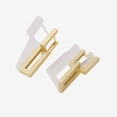 thumbnail image 2 of HONEYRAIN Collection S925 Silver Sterling Earring Female's Designer Double Square Hoop Earrings 1 Pair, 2 of 9