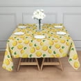 thumbnail image 3 of Yellow Lemon Fruit Dots LightYellow Pattern Square Tablecloth,Waterproof Square Table Cover,Wipeable Spillproof Washable Table Cover for Home Kitchen Party Decor 42"X42"(107x107cm), 3 of 6