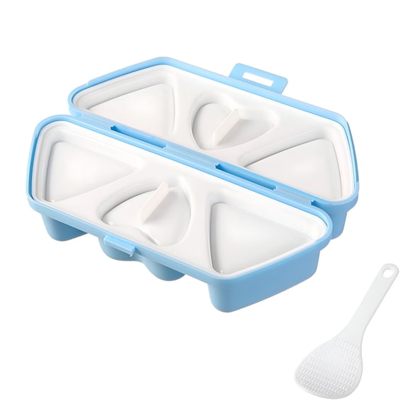 ACDANC 1 Set Sealed Onigiri Mold - Food Grade - Non-Stick - Simple Demoulding - 6 Grids - Triangle Rice Ball Mold