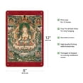 thumbnail image 2 of Manjushri - Gentle Glory - Bodhisattva of Wisdom - Vintage Tibetan Thangka Buddhist Painting - Tibet, 13th Century - 8 x 12 inch Vintage Wood Art Sign, 2 of 4
