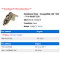thumbnail image 2 of Distributor Rotor - Compatible with 1984 - 1996 Ford F-250 1985 1986 1987 1988 1989 1990 1991 1992 1993 1994 1995, 2 of 2