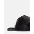 thumbnail image 4 of Joyspun Women’s Faux Fur Puff Scuff Slippers, 4 of 6