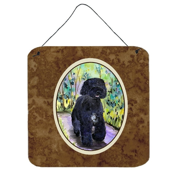 Carolines Treasures SS8264DS66 Portuguese Water Dog Aluminum Metal Wall or Door Hanging Prints, 6 x 6", Multicolor