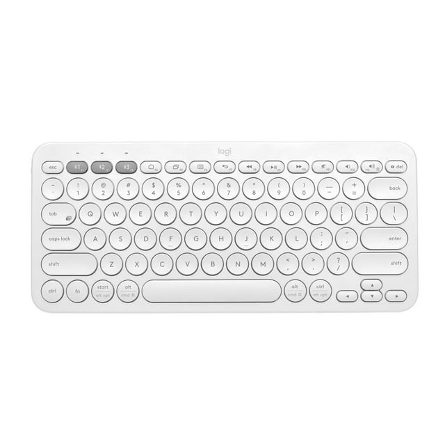 Logitech K380 Multi-Device Bluetooth Keyboard with Easy-Switch for up to 3 Devices, Compact Slim Profile, 2 Year Battery – Dark Grey