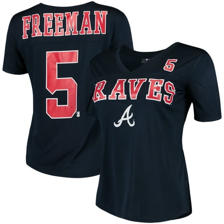 Women's New Era Freddie Freeman Navy Atlanta Braves Name & Number