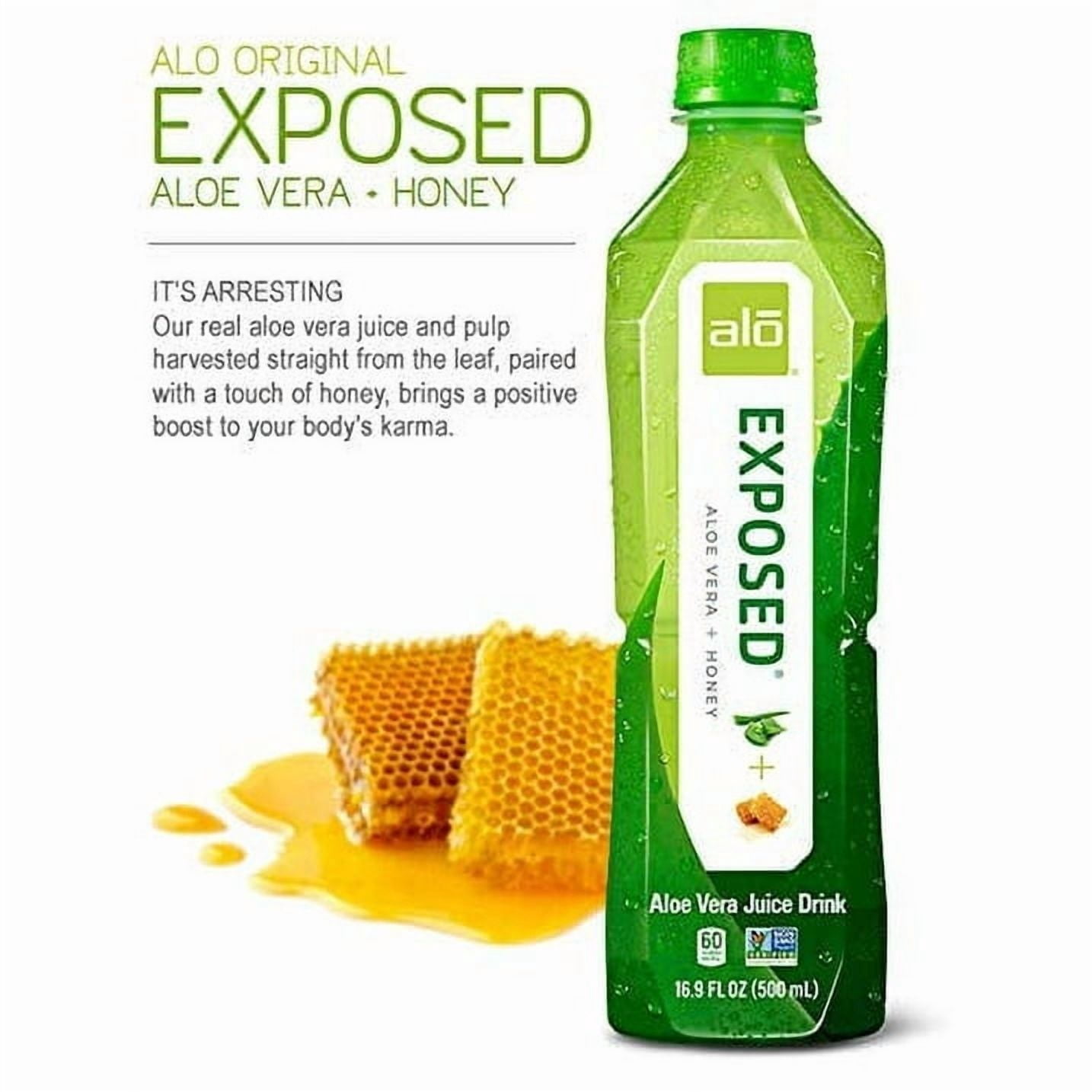 (Pack Of 12) Alo Beverage Aloe Exposed Organic Honey 16.9 Fo