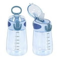 thumbnail image 2 of 400Ml Water Bottle with Straw Drinking Bottle for Toddlers with Handle Wide Mouth Leak-Proof Cute Straw Bottle A, 2 of 9