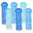 thumbnail image 1 of Faroles colgantes con forma de medusa OBXT, azul degradado, paquete de 6, 1 of 6
