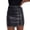 Black, variant on Women's Studded PU Leather Skirt, High Waist Side Slit Bodycon Pencil Skirt for Street Style, Night Out, and Edgy Fashion Looks, Modern and Bold Design Brown