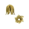 Nunn Design Bead Caps, Curled Petal 8mm, 2 Pieces, Antiqued Gold