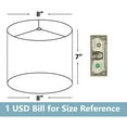 thumbnail image 3 of Classic Drum Smooth Linen Lamp Shade, 8" to 16" Bottom Size Black 8", 3 of 5