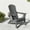 Gray, variant on FOOWIN HDPE Folding Adirondack Chair, Fire Pit Chairs with Cup Holder, Grey