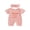 Pink, variant on BemeyourBBs Newborn Baby Girl Summer Clothes Infant Baby Girl Little Sister Outfits Ribbed Romper 0 3 6 Months Cutest Little Sister Letter Print Short Sleeve Jumpsuit with Headband Set