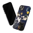 thumbnail image 3 of Whimsical Cat Phone Case, Cats Doing Silly Things with Stars and Moons, Artistic Protective Case for iPhone 17 16 15 14 13 12 11, 3 of 6