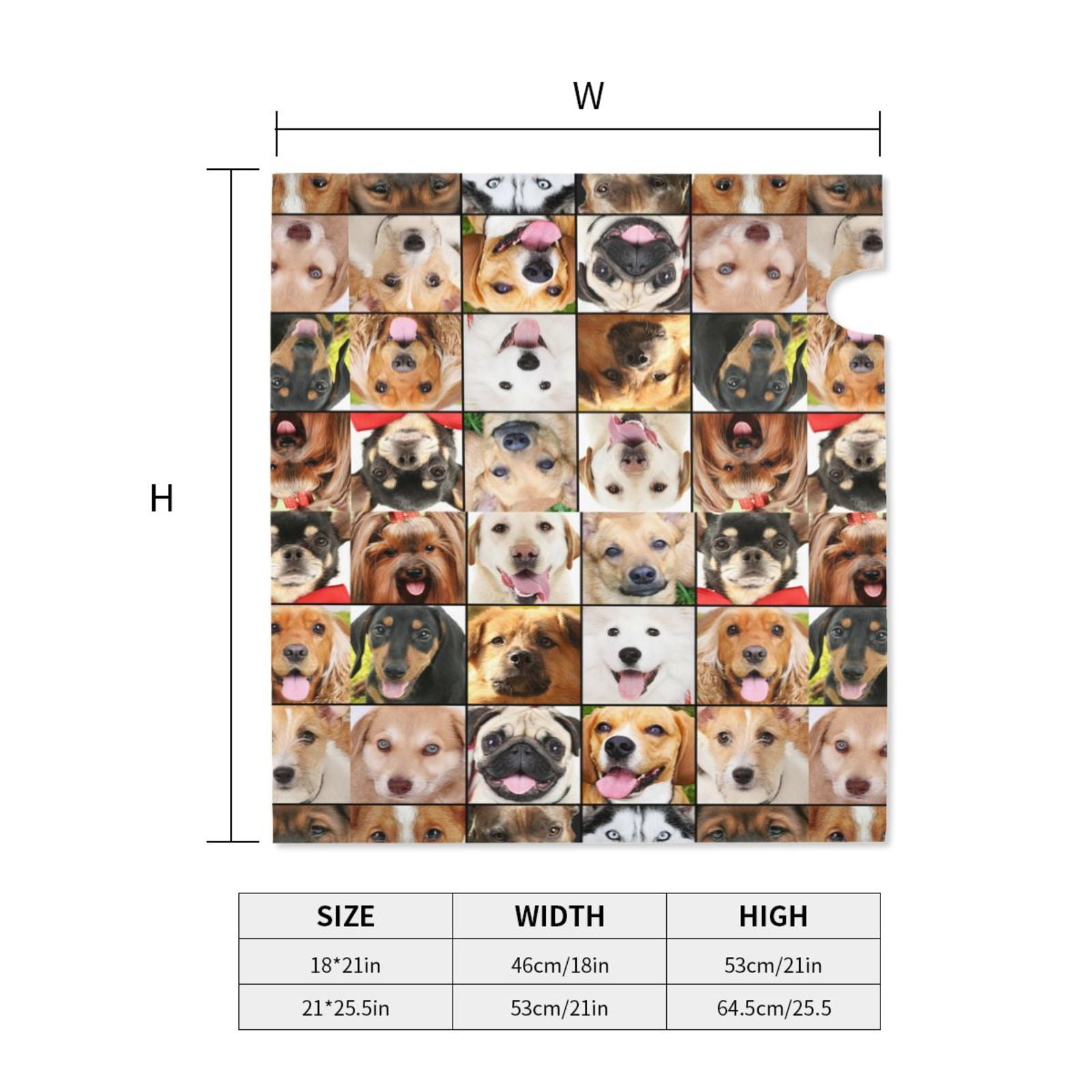 Xecao Collage of different dogs for Mailbox Cover with Magnetic Strips, Waterproof and Sunscreen, Adds a Decorative Touch to Your Garden Yard-21x18 in