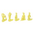 thumbnail image 2 of Yoga Statue, Small Compact Yellow Yoga Figurines  For Living Room, 2 of 8