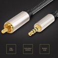 thumbnail image 3 of 3.5mm Digital Audio Coaxial Cable Hd Rca Lotus Head Conversion Cable For Stereo Receiver Speakers Projector, 3 of 4