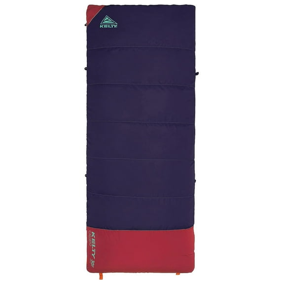 Camping-and-Hiking-Equipment Callisto Kids 30 Degree Synthetic Insulated Sleeping Bag, Soft Shell, Stuff Sack Included for Boys and Girls ITALIAN PLUM