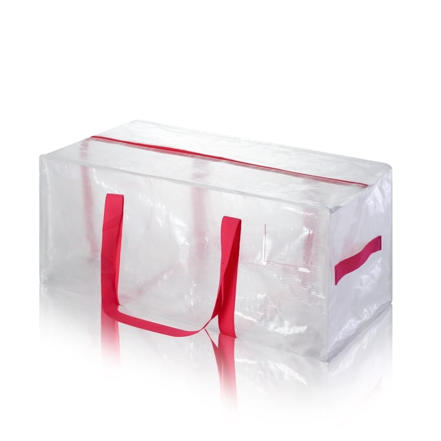 WIFKLSIIPG Moving Bag Woven Zipper Bag Large Capacity Storage Thickened Moving Bag PE Handbag