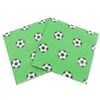 20pcs Football Party Supplies Green Soccer Ball Theme Napkin Paper Party Tableware Football Napkin Table Decorations for Club European League Qatar Cup 33x33cm
