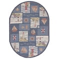 thumbnail image 2 of Safavieh Chelsea Dawson Geometric Wool Area Rug, Blue, 4'6" x 6'6" Oval, 2 of 12