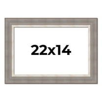 22x14 Frame Grey Real Wood Picture Frame Width 2.75 Inches | Interior Frame Depth 0.5 Inches |