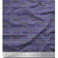 thumbnail image 1 of Soimoi Cotton Cambric Fabric Greek Key Geometric Printed Craft Fabric by The Yard 56 Inch Wide, 1 of 3