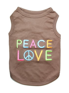 Parisian Pet Dog Clothes PEACE LOVE T-Shirt