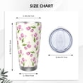 thumbnail image 4 of Logiee Tulips Flowers Print 20OZ Car Cup with Lid, Stainless Steel Vacuum Insulated Double Wall Travel Tumbler, Durable Insulated Coffee Mug,Thermal Cup with Straw-Without Straw, 4 of 8