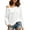 White plus size off shoulder top a1, variant on BRELIL Women Plus Size Long Sleeve Off Shoulder Pullover Casual Loose Fall Tops Solid Basic Tee Shirts, White L
