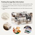 thumbnail image 5 of Horse Farmhouse Storage Basket Large Bin Laundry Boxes Toys Foldable Home Organizer Bag 14.2x10.2x8.3 Inches 1 PC, 5 of 8