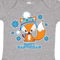 thumbnail image 4 of Inktastic Happy Hanukkah with Fox and Snowflakes Boys or Girls Baby Bodysuit, 4 of 5