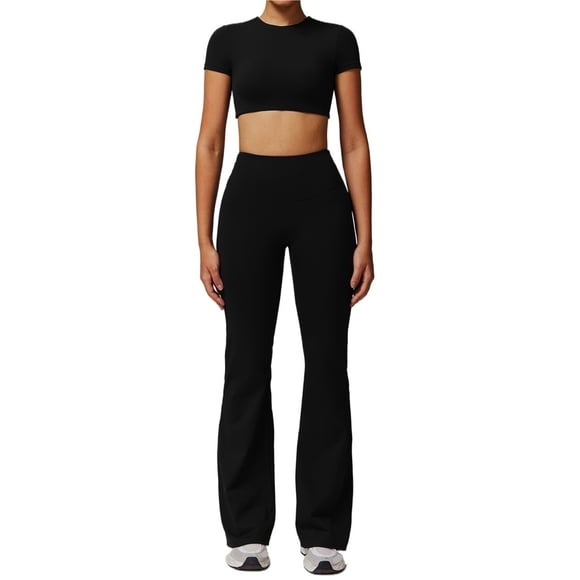 Conjuntos de entrenamiento for mujer, 2 piezas, sujetador deportivo, camiseta sin mangas, polainas de cintura alta, gimnasio, Yoga, ropa activa, Top de entrenamiento for mujer