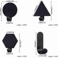 thumbnail image 2 of 4-Pack Stainless Steel Frosted Hooks in Black for Easy Installation, 2 of 3