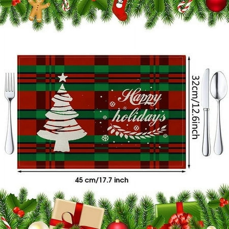 NEW! Christmas placemats, BEIGE EDITION, Placemats set (4 or 6