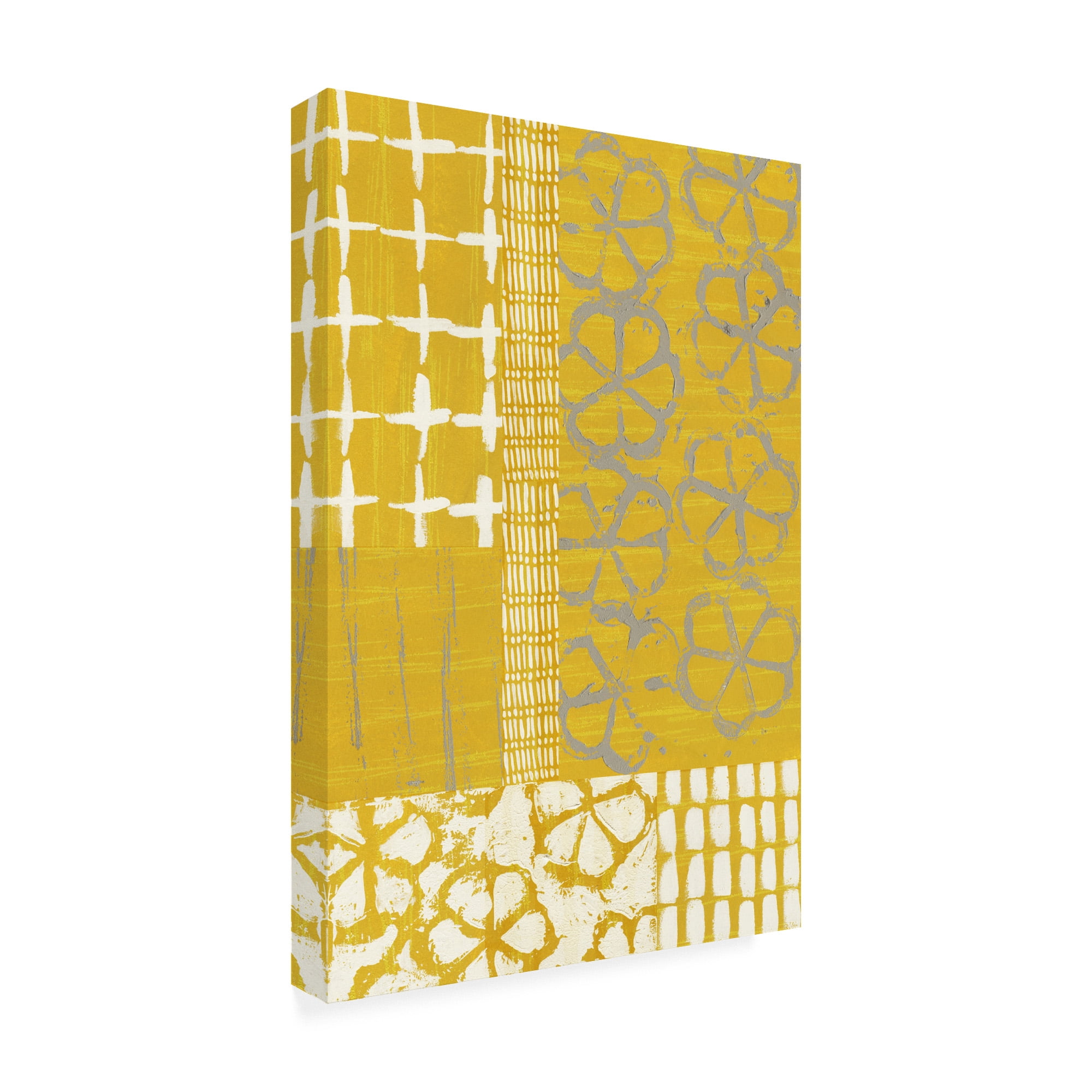 Trademark Fine Art 'Golden Block print II' Canvas Art by Chariklia Zarris