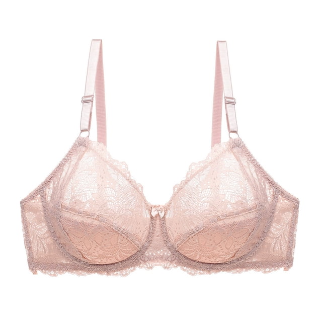 Push Up Bra Womens Lace With Steel Ring Solid Color Sexy Double Breasted Push Up Bra