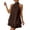 A-Brown190, variant on Layered-Flowy Mini Dress for Women Halter Gathered-Neck Sleeveless Summer Evening Short Slip Gown