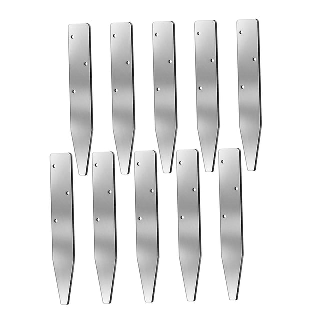 10 estacas planas de acero para encofrados de hormigón con orificios para clavos. Fácil instalación. 12 pulgadas