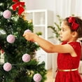 thumbnail image 4 of Bolas navideñas de espuma rosa | Adornos suaves para árbol de Navidad | Decoración navideña de 8 y 10 cm para árboles, coronas y guirnaldas, 4 of 5
