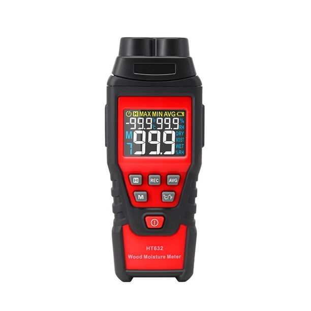 Kenally Medidor digital de humedad de multifuncional alimentada con sondas integradas Detector de humedad de fugas de agua húmeda de Medidores de medidas dimensionales Kenally TO004864-00